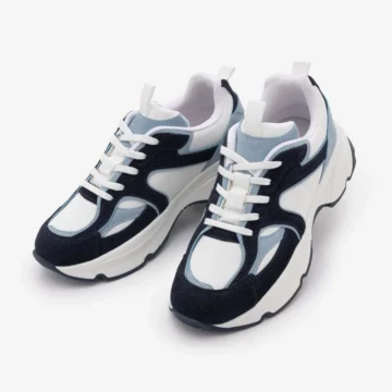 Kadın Sneaker Yüksek Kalın Taban Çok Parçalı Bağcıklı Spor Ayakkabı Merita Kahve Süet