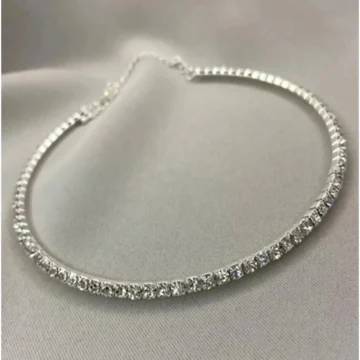 Kadın Su Yolu Zirkon Taşlı Choker Kolye