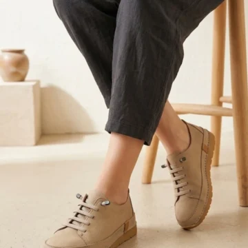 Kadın Süet Lastik Bağcıklı Düz Taban Günlük Ayakkabı Rahat Makosen Sneaker Hafif Yürüyüş Ayakkabısı