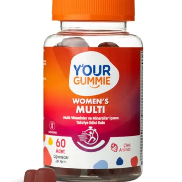 Kadınlar için Multivitamin ve Mineral Koenzim Q10,A,B1/2/3/6/12,D3,E,K2 Çiğnenebilir Gummy