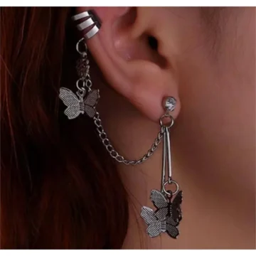 Kelebekli Kulak Aksesuarı Piercing