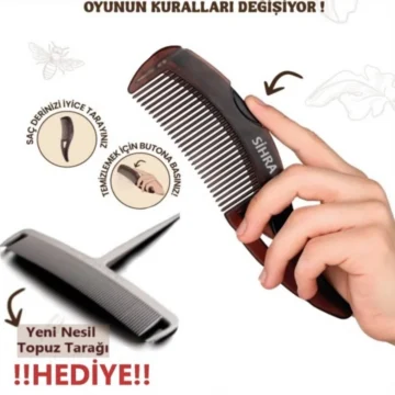 Kepek Kaldırma &Anti Statik &3 Kat Daha Fazla Saç Uzama Etkisi kepek tarağı&Yeni Nesil Topuz Tarağı