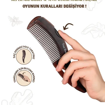 Kepek Kaldırma & Anti-Statik Masaj Fırçası | Kendi Kendini Temizleme Özelliği