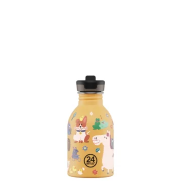 Kids Bottle Farm Friends Pipetli Paslanmaz Çelik Çocuk Su Matarası 250 ml