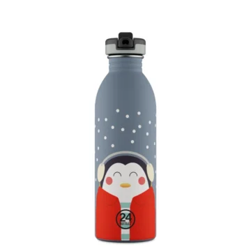 Kids Bottle Happy Penguin Paslanmaz Çelik Çocuk Su Matarası 500 ml