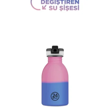 Kids Bottle Reactive Pembe/Mavi Paslanmaz Çelik Çocuk Su Matarası 250 ml