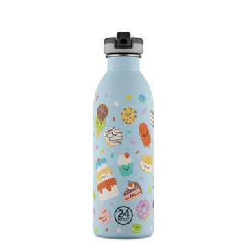 Kids Bottle Sweet Friends Pipetli Paslanmaz Çelik Çocuk Su Matarası 500 ml