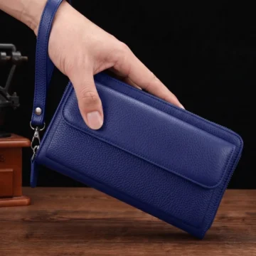 Kişiye Özel İsim Baskılı El Portföyü Cüzdan Telefon Bölmeli Fermuarlı Unisex