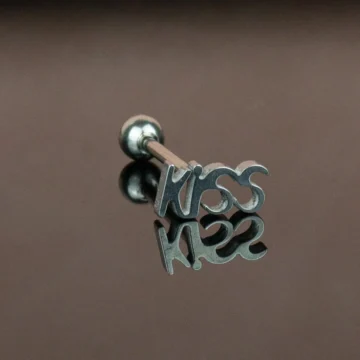 Kiss Öp Çelik Dil Tongue Piercingi