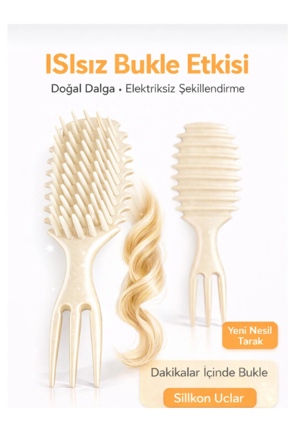 Kıvırcık Saç Tarağı Bukle Tarağı Saç Masaj Tarağı 3'ü 1 Arada Tarak Seti Mucizevi Tarak Saç Şekillendirici Tarak Sihirli Tarak Saç Şekillendirme Seti Saç Fırçası Ve Tarak Saç Bakımı Saç Fırçası Tarak - Görsel 2