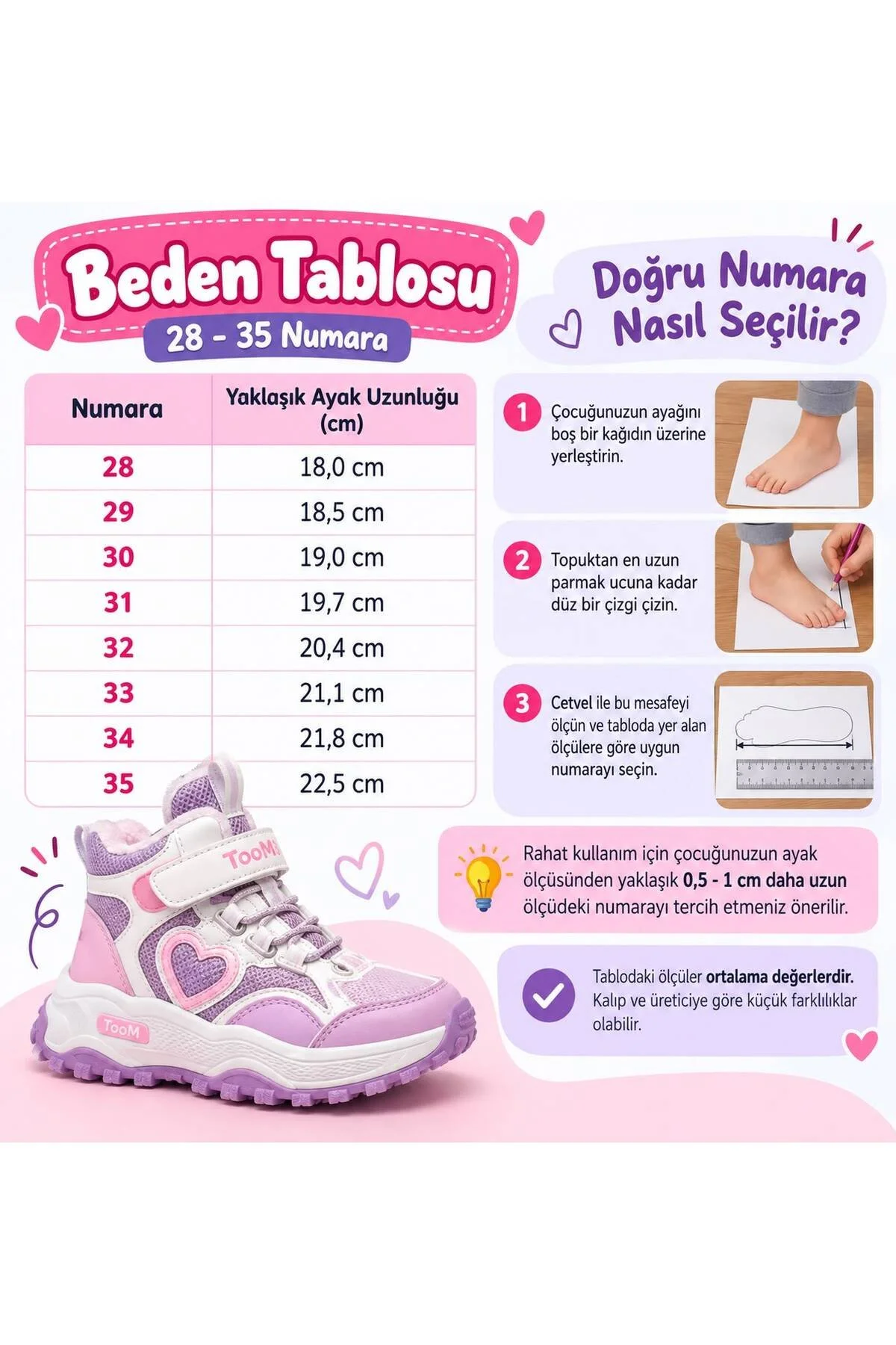 Kız Çocuk Ortopedik Kışlık Bot – Su Geçirmez, Kaymaz Tabanlı, Cırtlı Günlük Bot - Görsel 6