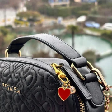 Klipsli Nazar Boncuğu Altın Kaplama Tektaş Detaylı Cüzdan Süsü Charm Çanta Süsü Anahtarlık