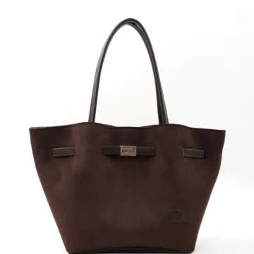 Krem Shk159 Suni Deri, Astarlı, Çıtçıtlı, Kilit Detaylı El, Kol ve Omuz Çantası