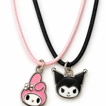 Kuromi ve My Melody 2 li Arkadaşlık Dostluk Kolyesi Karne Hediyesi