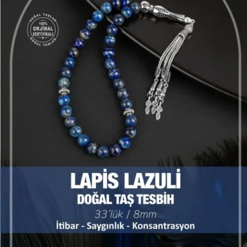Lapis Lazuli Doğal Taş Tesbih 33lük - 8mm