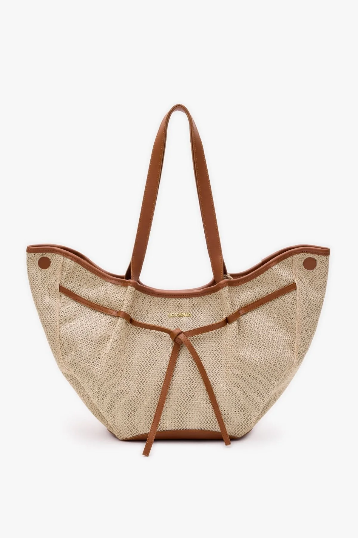 Large Tote Bag Bordo Niesha - Görsel 5