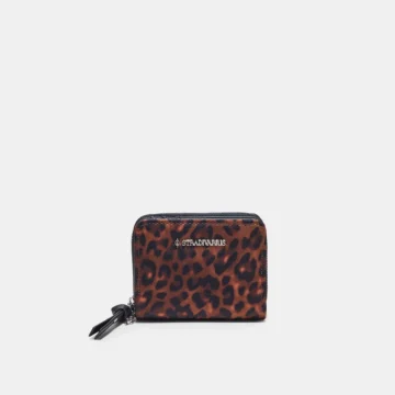 Leopar desenli kartlık cüzdan