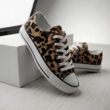 LEOPAR DESENLİ KISA CONVERS SPOR AYYAKABI