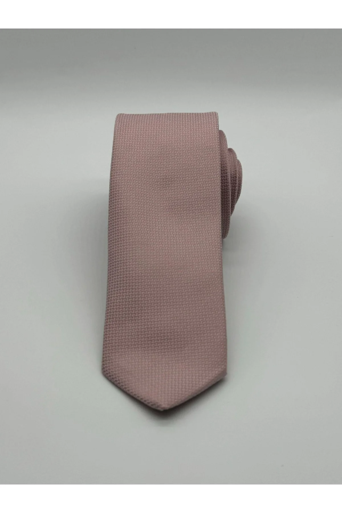 Limited Edition Pudra Kuşgözü El Dikimi Kravat & Mendil - Görsel 6