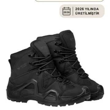 M1492 Nubuck Deri Tactical Black Askeri Bot - Siyah