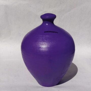 Mask Çömlek Dekoratif Testi Kumbara 20 cm Mor - Fiyatı