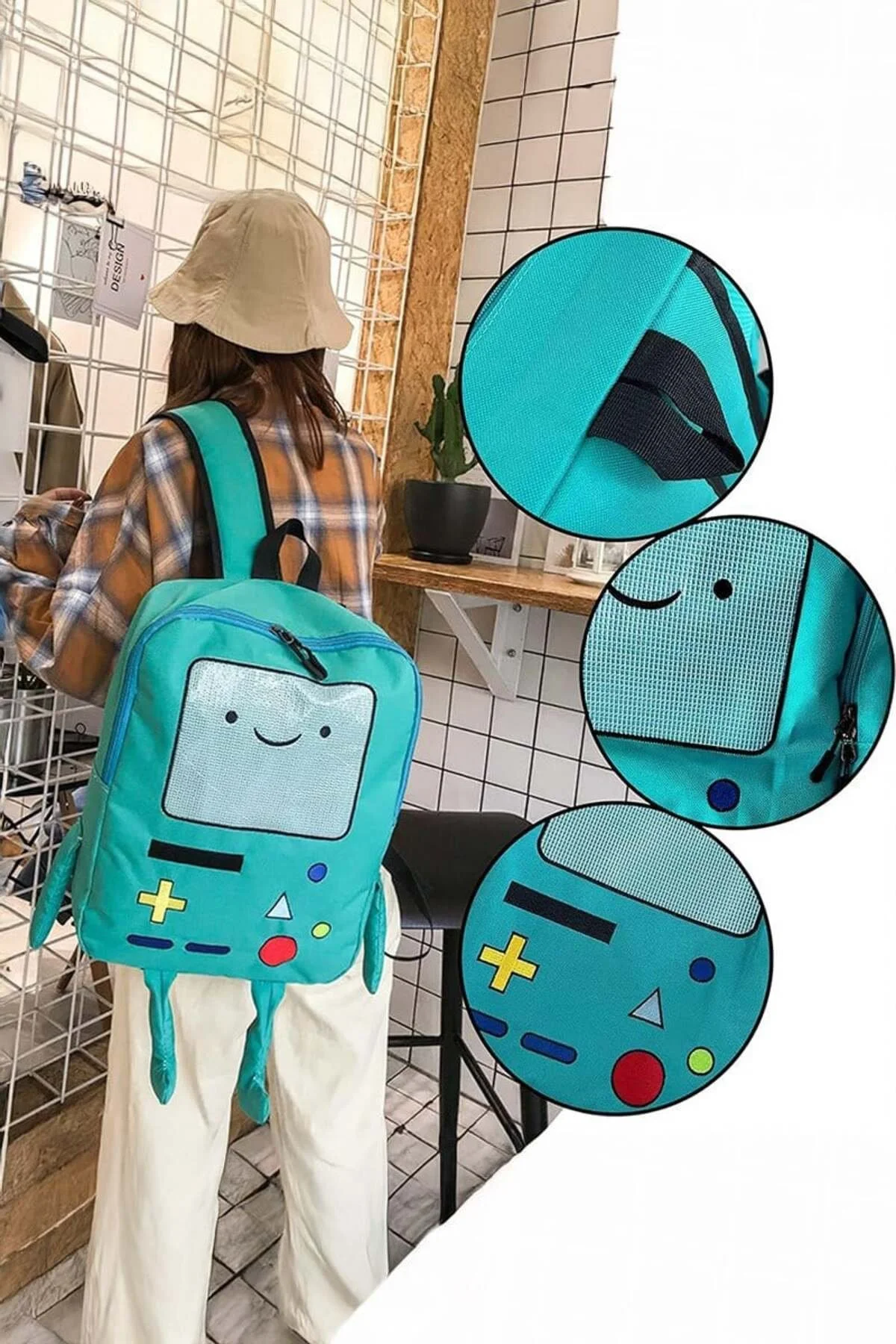 Mavi Adventure Time BMO Sırt Çantası - Görsel 3