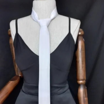 May Unisex Saten Abiye Kravat Siyah