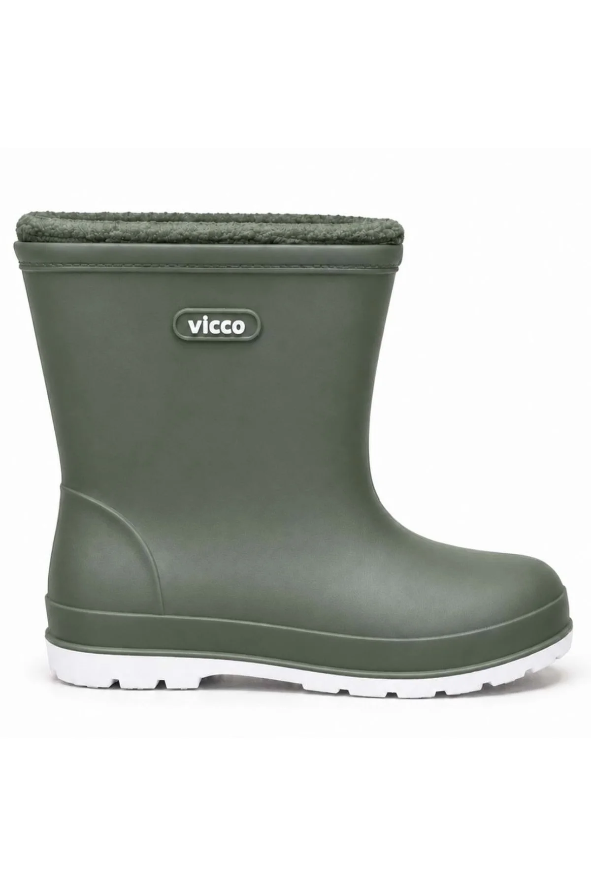 Mellow Kürklü Pvc Su Çizmesi Yağmur Botu Ortopedik Çocuk Bot HAKİ - Görsel 6
