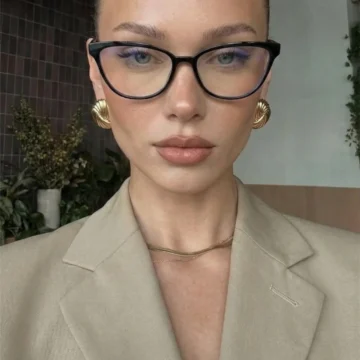 Melone Cat Eye Optik Uyumlu Ultra Hafif Leopar Çerçeveli Kadın Mavi Işık Korumalı Gözlüğü