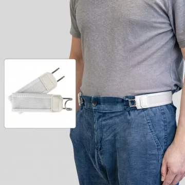 Metal Kancalı Tokasız Elastik Bel Kemeri 2 Adet Set – Cırt Cırt Ayarlı Siyah Görünmez Pantolon Kemeri, Erkek Kadın Şort Kot Kumaş Pantolon İçin Pratik Lastikli Kemer