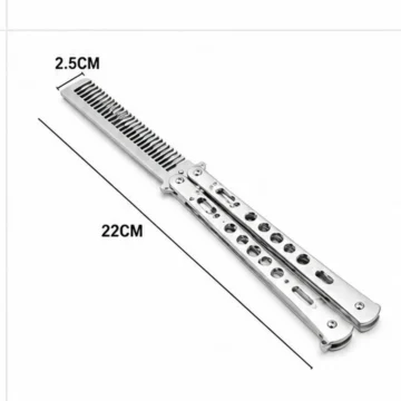 Metal Kelebek Şeklinde Şekil Verici Katlanır Paslanmaz Çelik Saç Şekillendirici Tarak