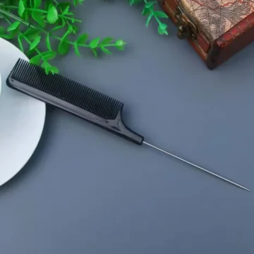 Metal Uçlu Krepe Tarağı Saç Ayırıcı ve Şekillendirici Şişli Krepe Tarak