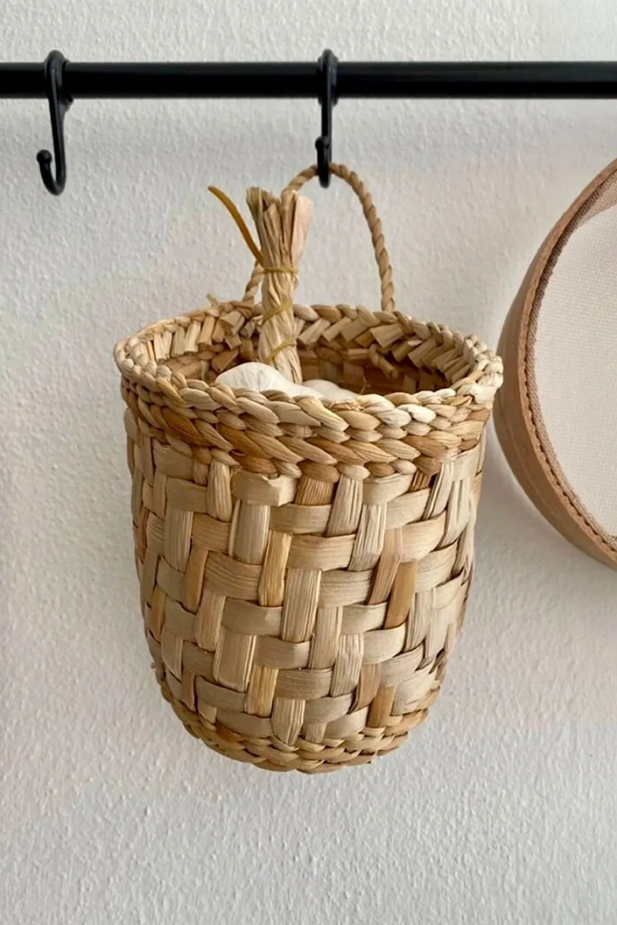 MİEN HOME Çok Amaçlı El Yapımı Hasır Sepet / Düzenleyici Sepet 10x10cm