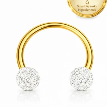 Minimal Çift Uç Taşlı Cerrahi Çelik Piercing – Burun, Tragus & Helix Kullanımı