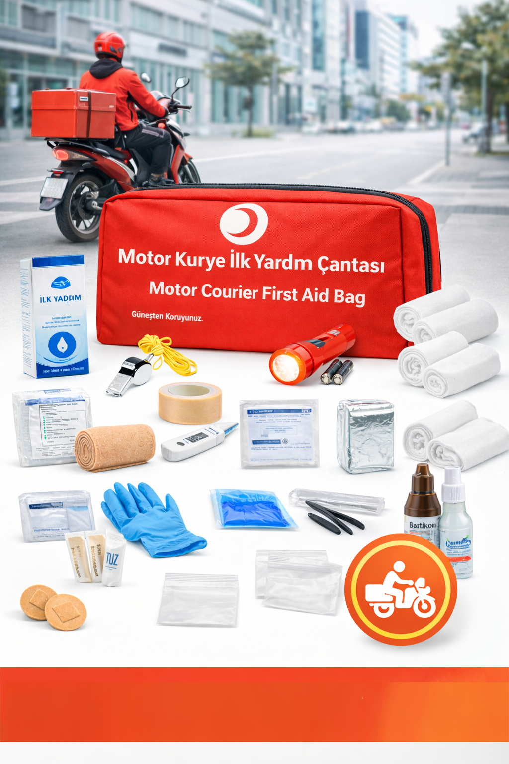 Motor Kurye Trafik ilk Yardım Çantası - ürün görseli