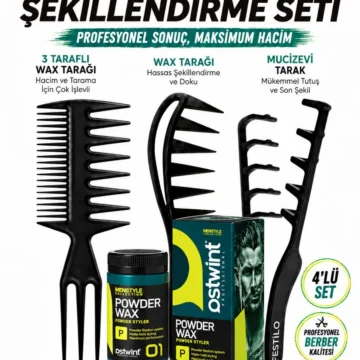 Mucizevi Hacim Ve Dalga Saç Şekillendirme Tarak Seti 4'Lü Wax Ve Şekil Tarak Seti