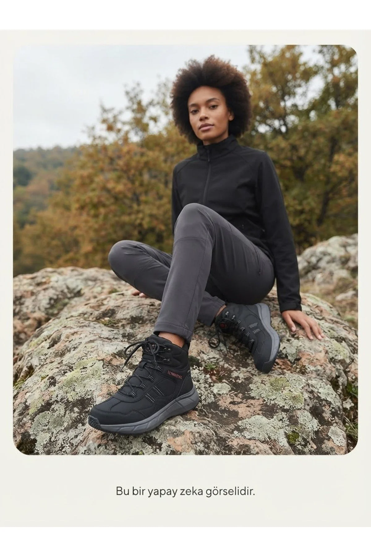 MUSSIA Siyah Kadın Outdoor Bot - Görsel 9