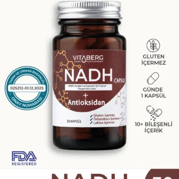 NADH Antioksidan+ | PQQ, Koenzim Q10, Resveratrol, Kolajen Tip II