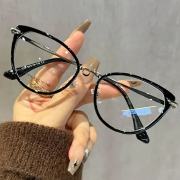 Niva Cat Eye 55 Ekartman Metal Şeffaf Kadın Erkek Unisex Mavi Işık Korumalı Ekran Gözlüğü Gözlük