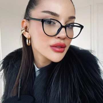 NORA CAT SİYAH ÇERÇEVE 90 Popüler Mavi Işık Korumalı Blue Block Şeffaf Ekran gözlüğü