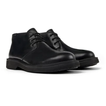 NORMAN K300513-001 ERKEK SİYAH DERİ YARIM BOT