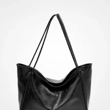 Nou Shine Eskitmeli Çift Saplı Bordo Büyük Boy Kadın Shopper Çanta