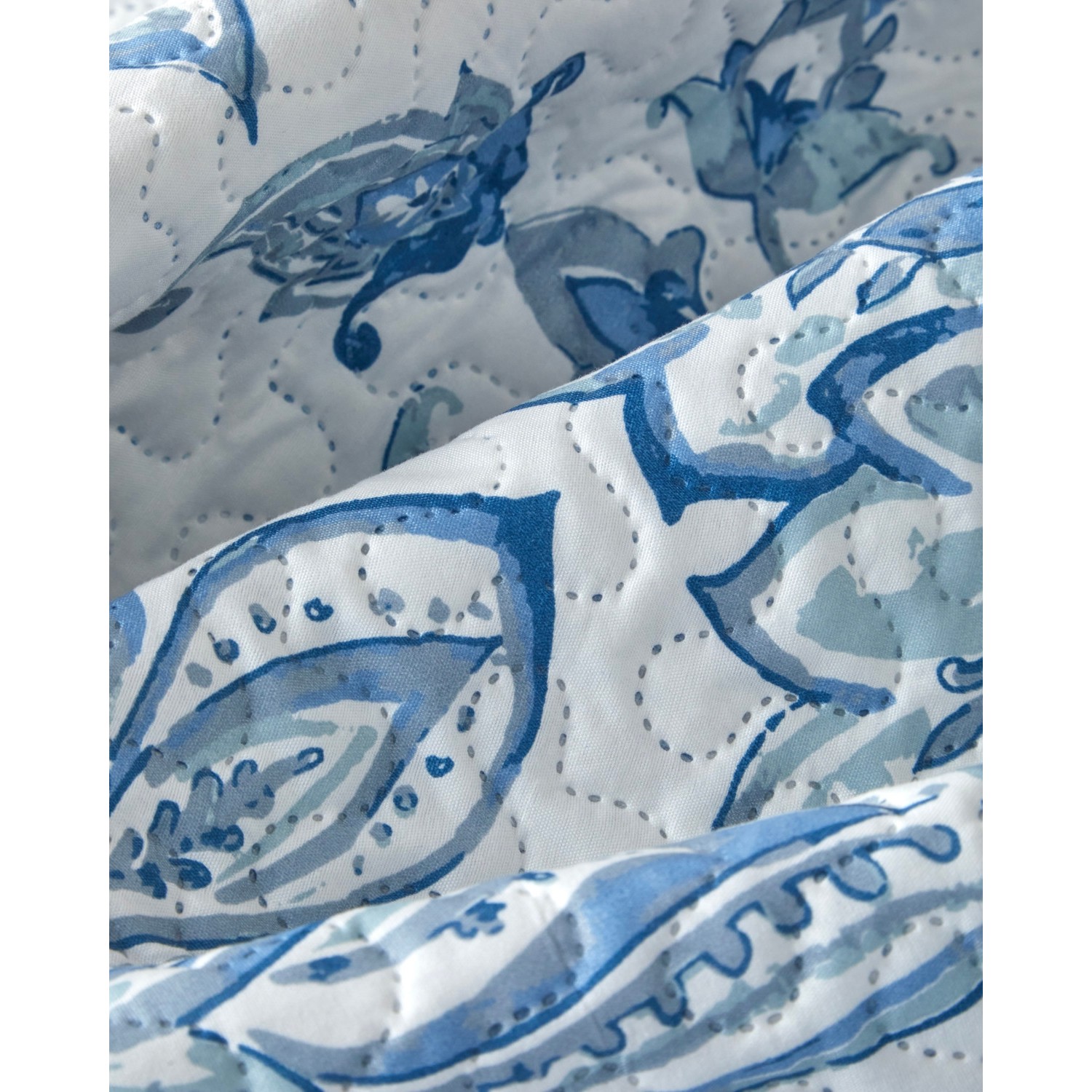 Nuit Paisley Mavi Çift Kişilik Yatak Örtüsü Takımı Pamuk Kumaş 200x220 cm - Görsel 12