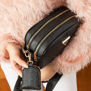 Orijinal Özel Trend Tasarım Lüks Yumuşak Deri 3 Bölmeli Hediyelik Sevgiliye Anneye Hediye Doğum Günü Yılbaşı Hediyesi Ayarlanabilir Konforlu Kalın Kolon Çapraz Askılı Şık Omuz Çantası - Siyah