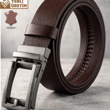 Otomatik Tokalı Deliksiz Erkek Kemeri 100% Hakiki deri