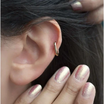 Oval Kıkırdak Helix Küpesi