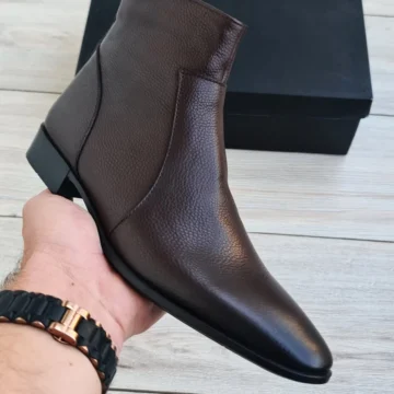 Özel Üretim Kahverengi Hakiki Deri Chelsea Italyan Model Klasik Kesim Erkek Bot