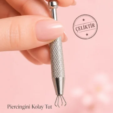 Paslanmaz Çelik Piercing Topu Açma ve Tutma Aparatı | 6.2 cm | Çok Amaçlı Piercing Pense