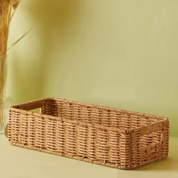 Picnic Hasır Tekli Dikdörtgen Sepet 36x15x8 cm