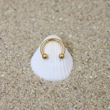 Piercing Cerrahi Çelik Piercing Halka Kıkırdak Septum Tragus Conch Helix Silver Renk Top Çap 2,50 Mm